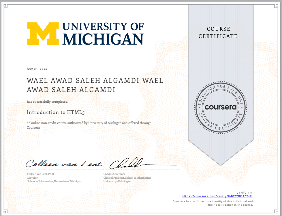 Web Development Certificate